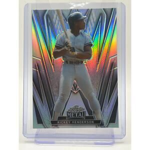 2024 Leaf Metal Baseball Ricky Henderson Silver Refractor 64/185 SP Athletics